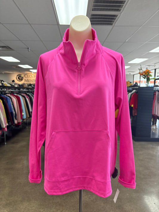 Athletic Top Ls Collar By Talbots In Pink, Size:M