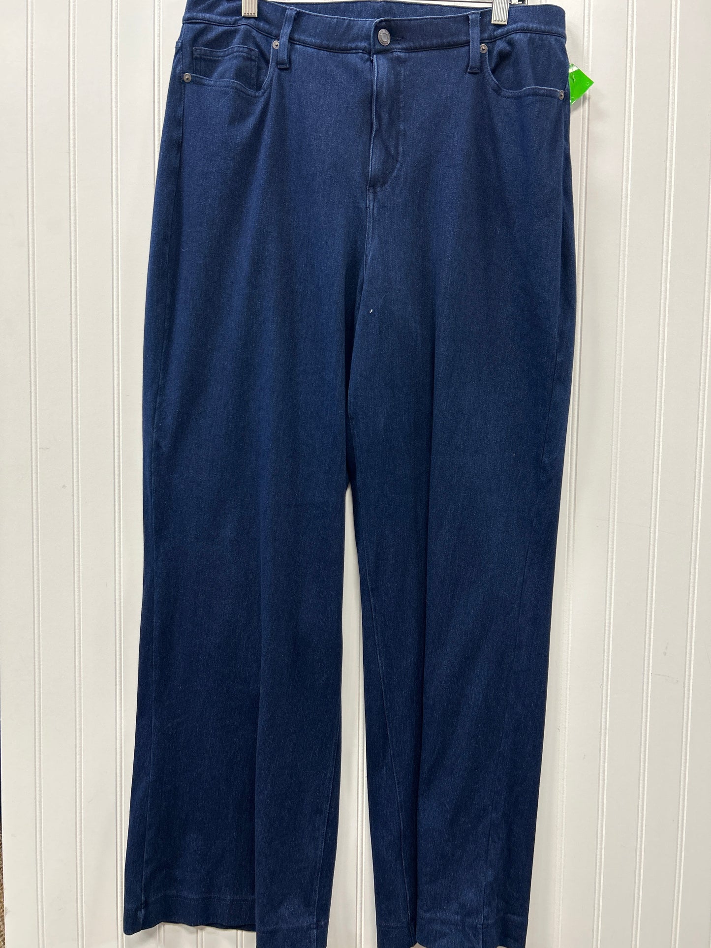 Jeans Wide Leg By Lands End In Blue Denim, Size:L