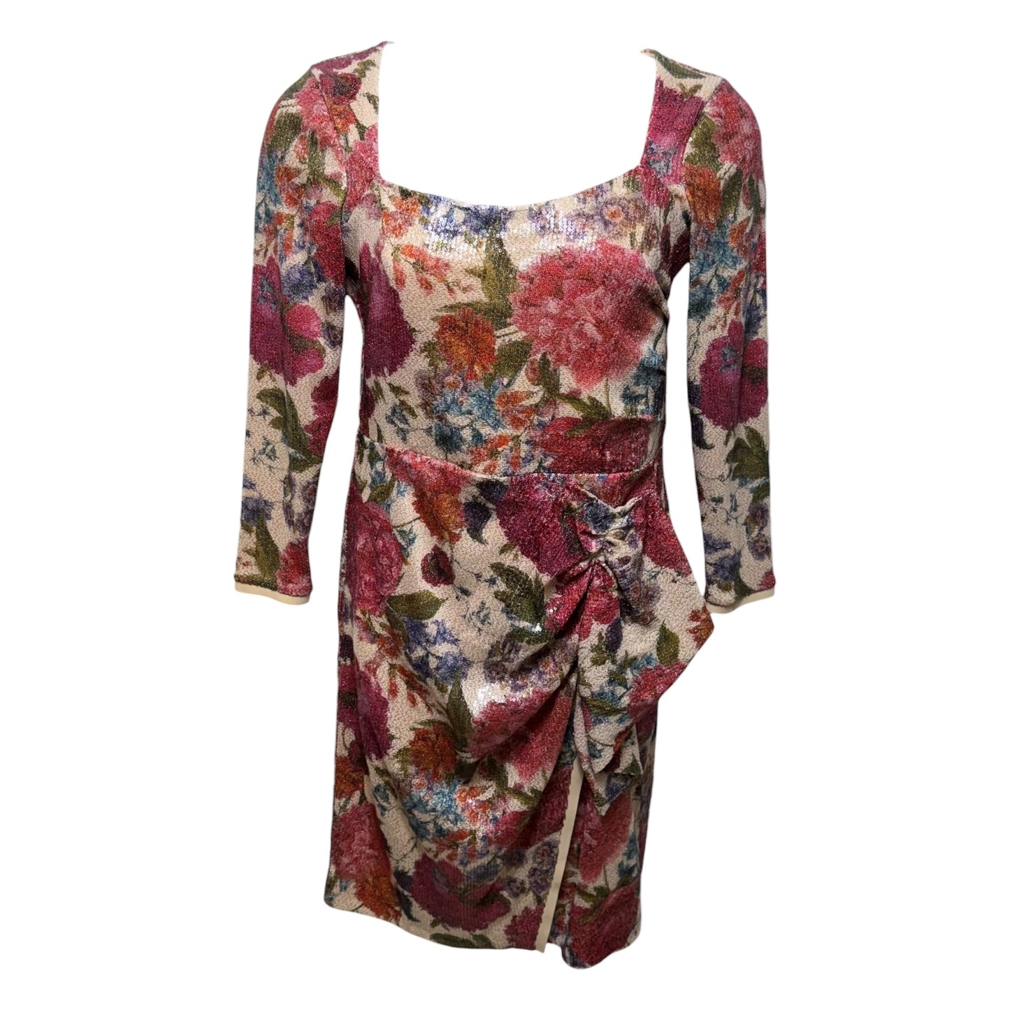 Dress Party Short By Chiara Boni In Floral Print, Size: 14 (It 50)