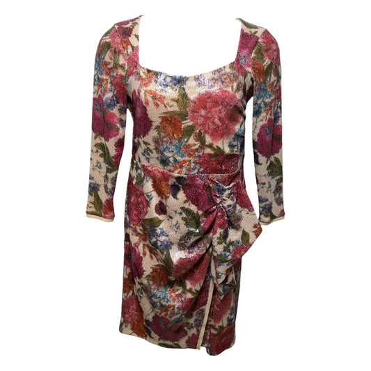 Dress Party Short By Chiara Boni In Floral Print, Size: 14 (It 50)