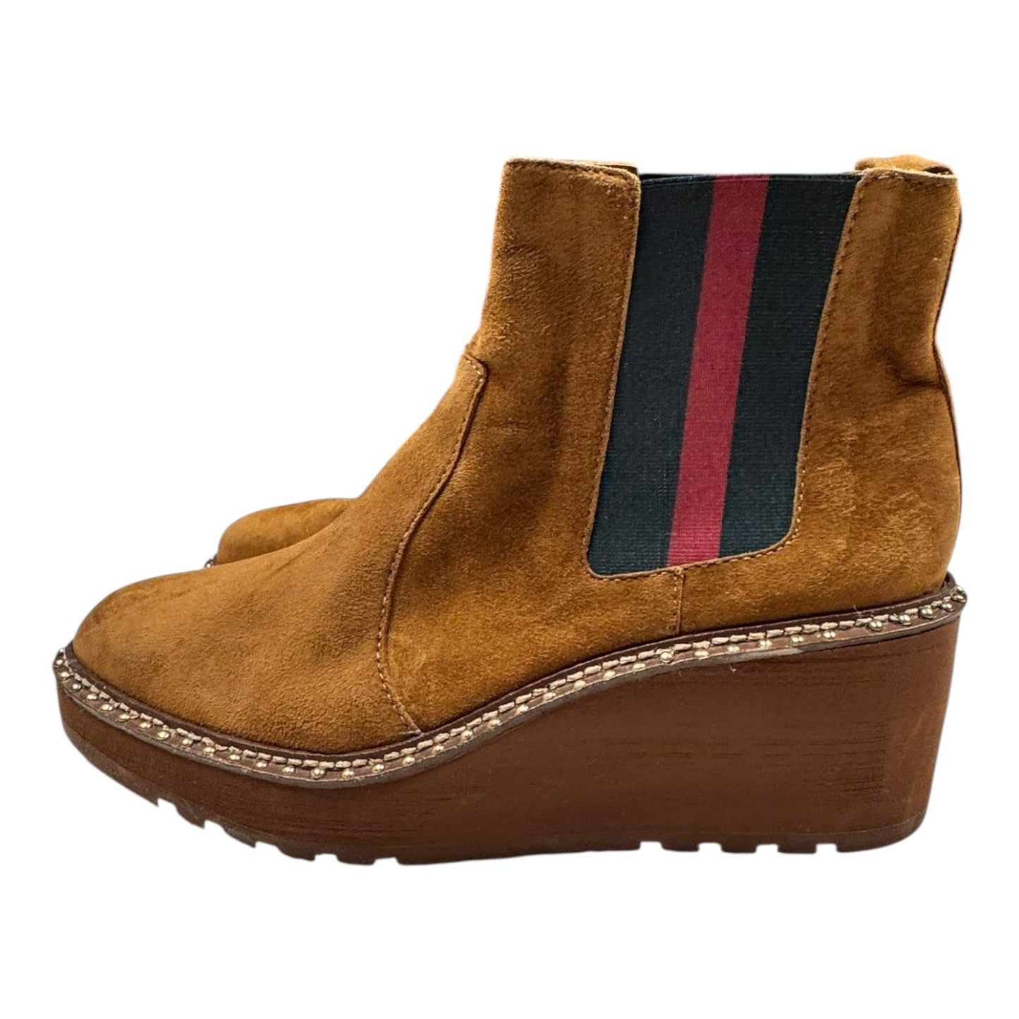 Boots Ankle Heels By Cmc In Brown, Size:8