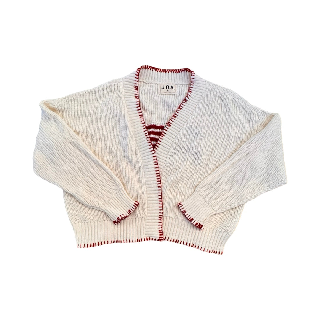 Sweater Cardigan By Joa In Cream, Size:M