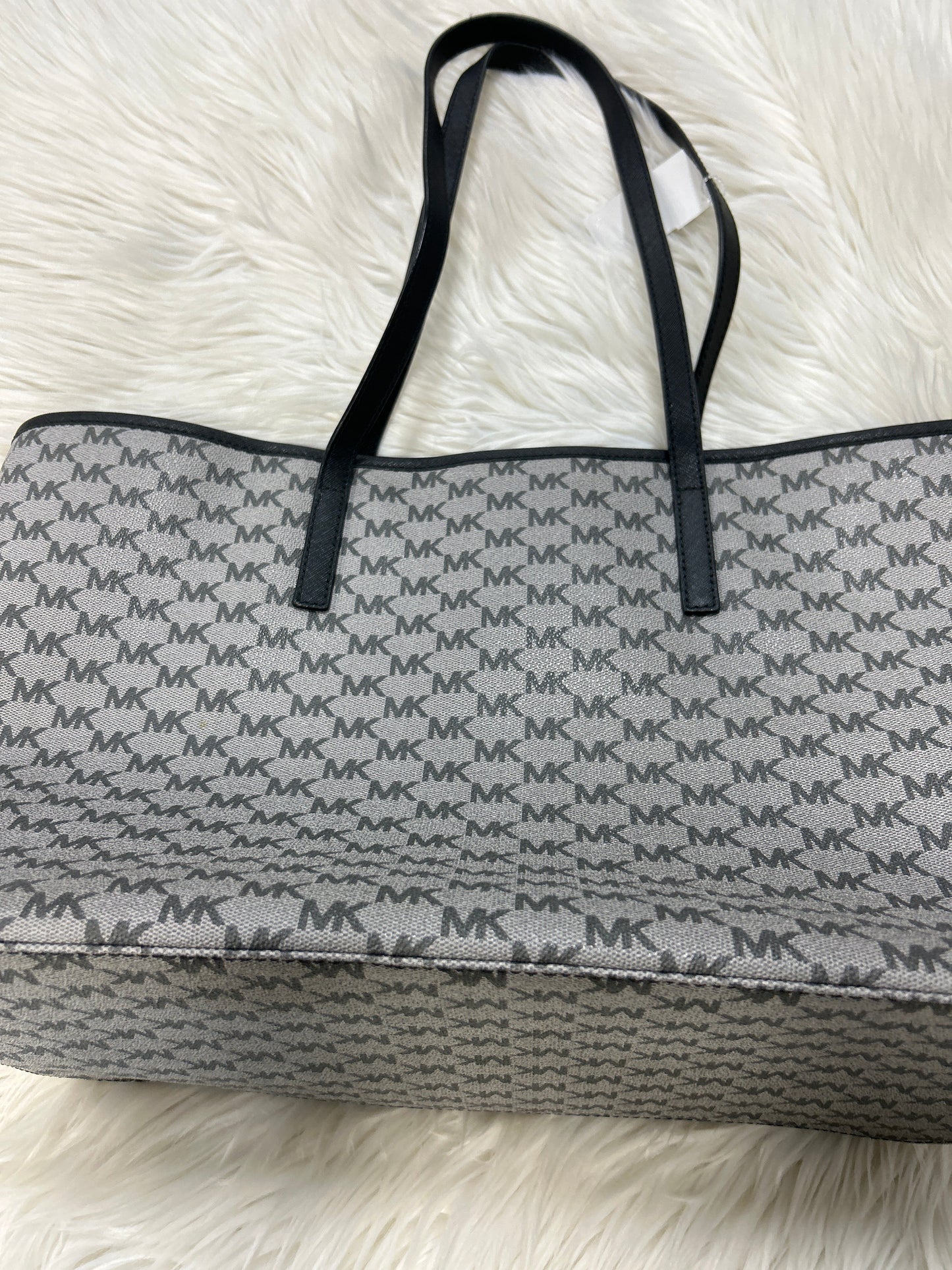 Tote Designer By Michael Kors In Grey, Size:Large