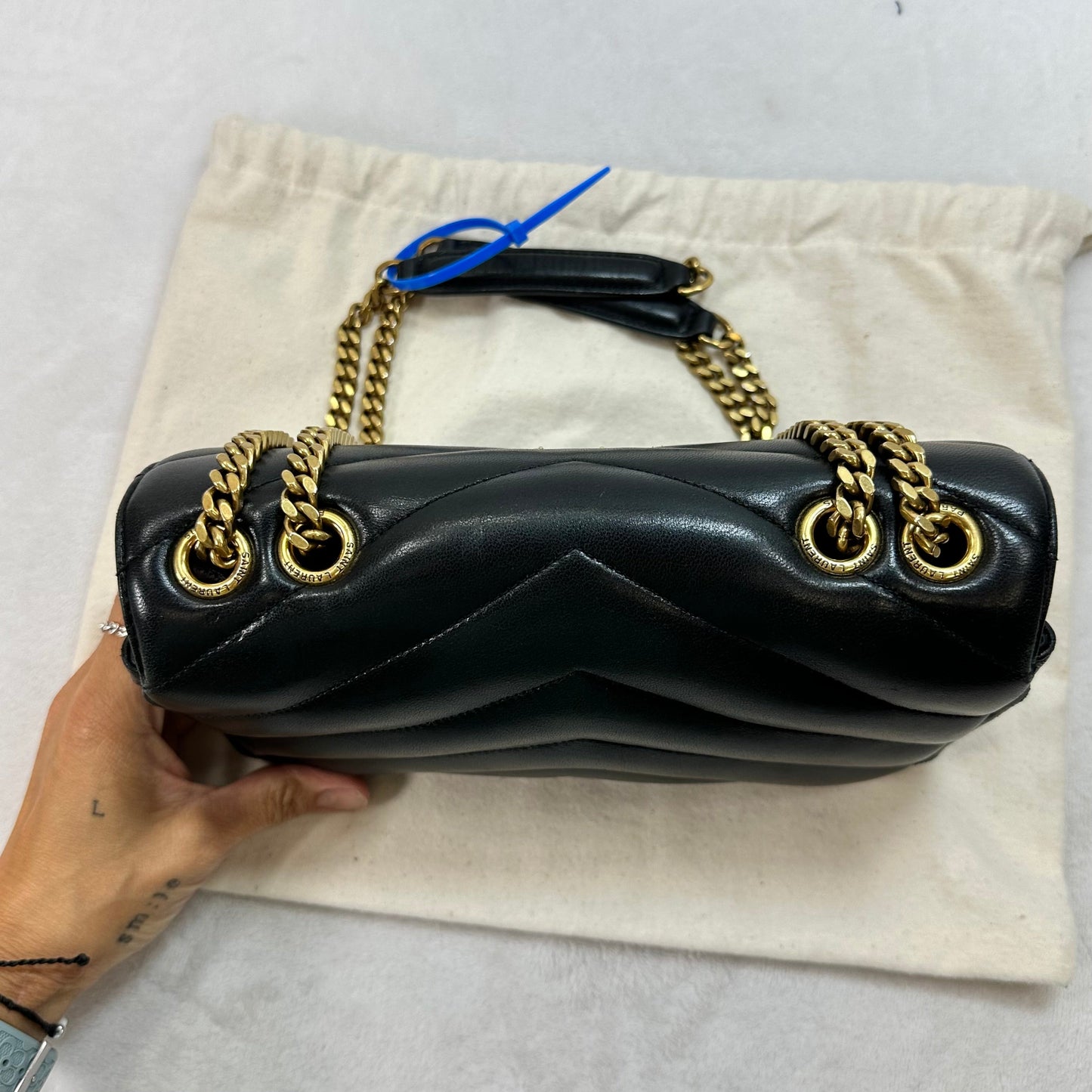 Loulou Matelassé lambskin Small Shoulder Bag Crossbody Luxury Designer By Yves Saint Laurent, Size: Small