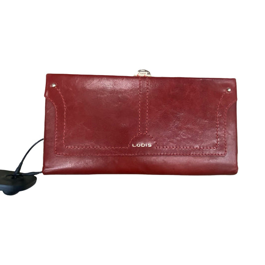 Clutch Leather By Lodis In Red, Size:Small