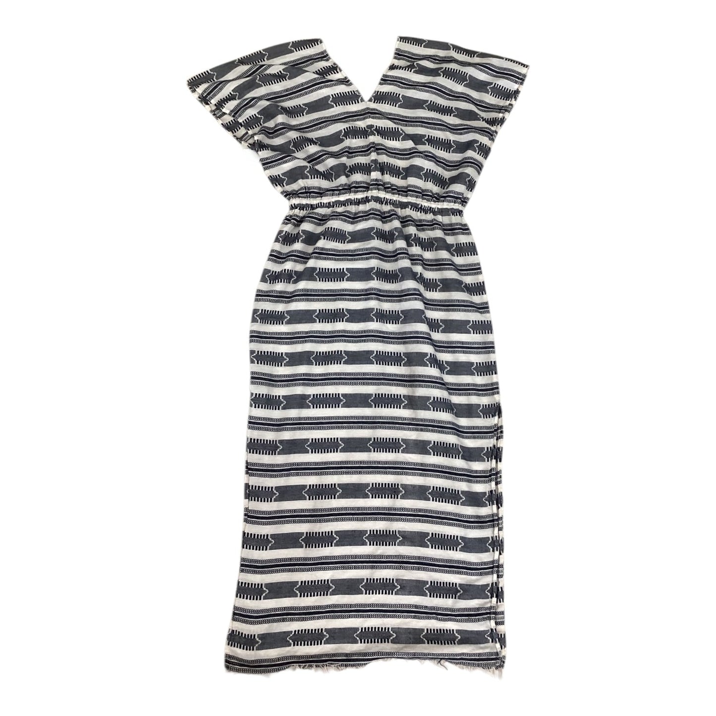 Dress Casual Maxi By Michael By Michael Kors In Blue & Tan, Size:M