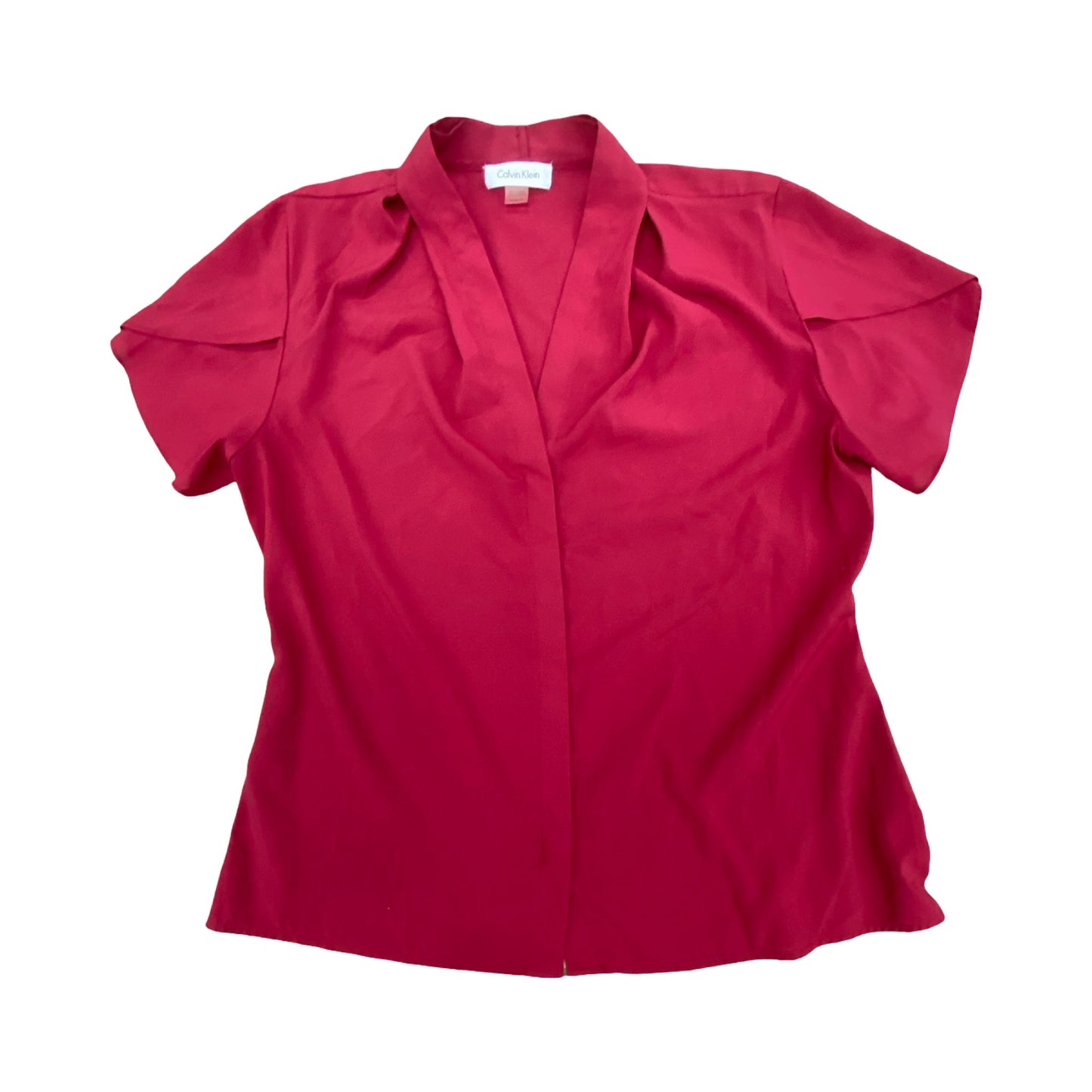 Top Ss By Calvin Klein In Red, Size:M