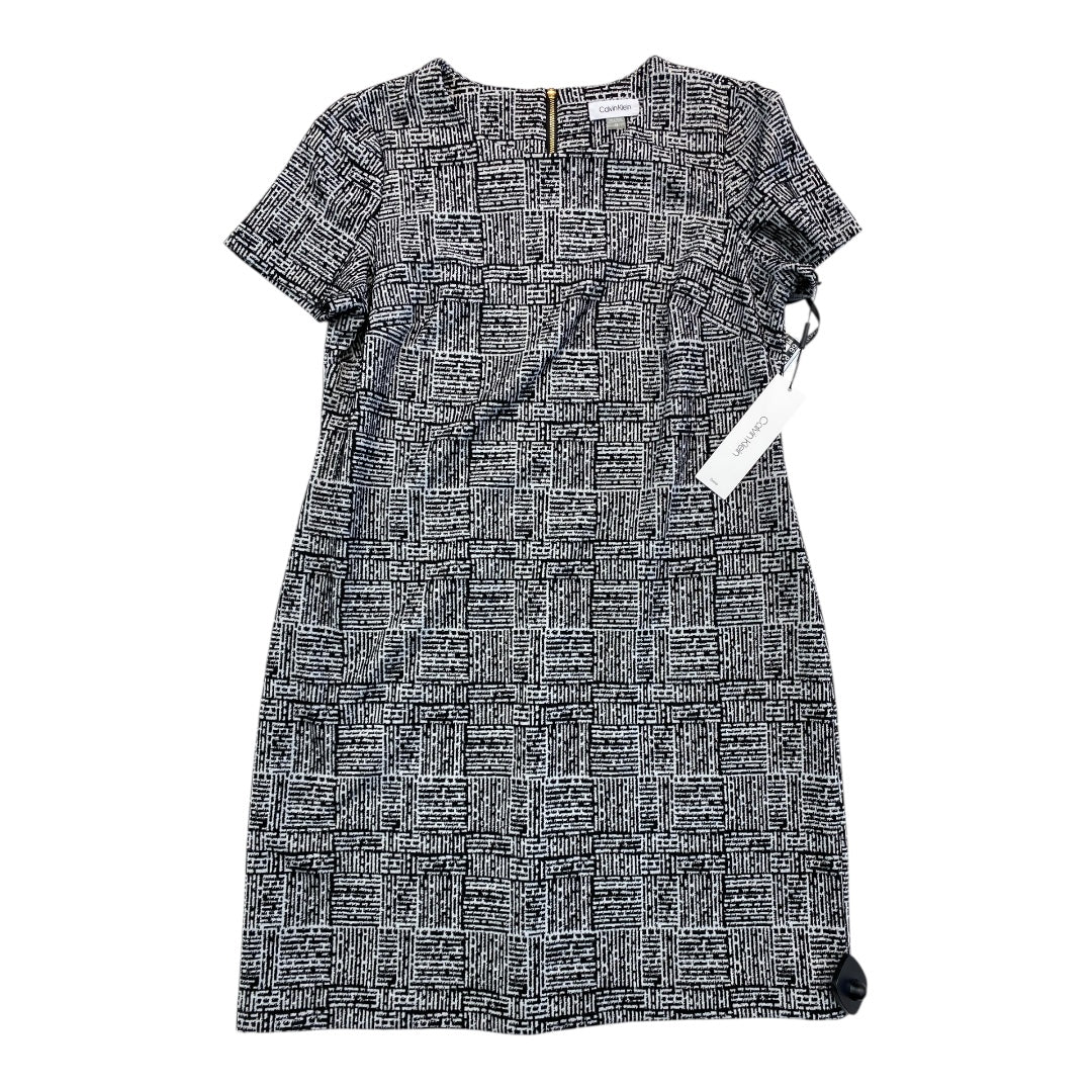 Dress Casual Short By Calvin Klein In Black & White, Size:12