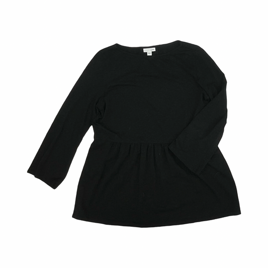 Top 3/4 Sleeve By J. Jill In Black, Size:S