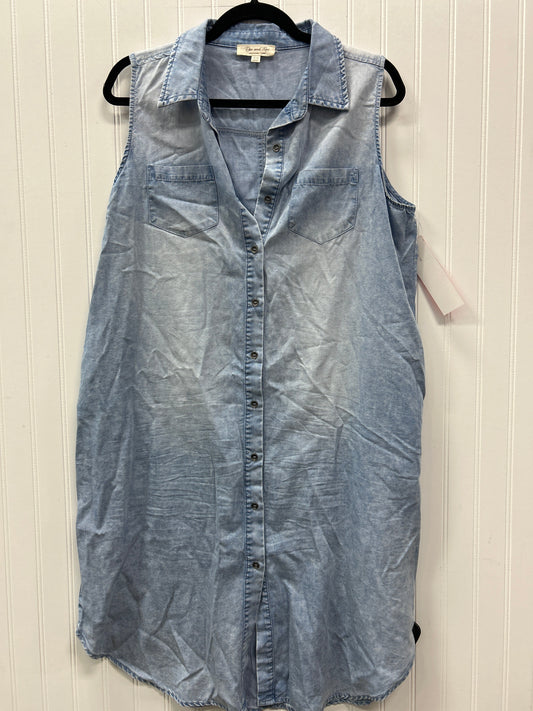 Dress Casual Midi By Doe & Rae In Blue, Size:L