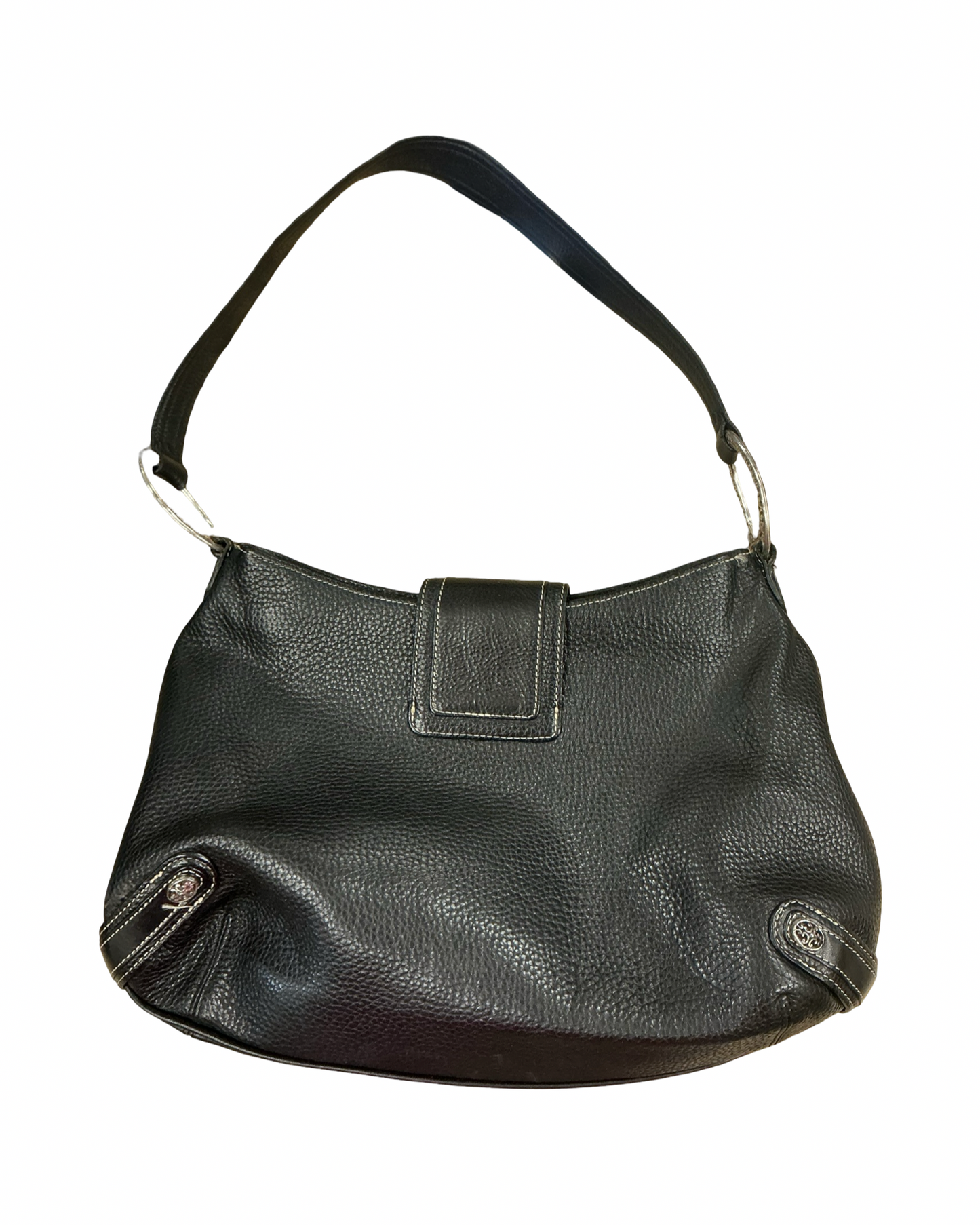 Handbag Leather By Brighton In Black, Size:Medium