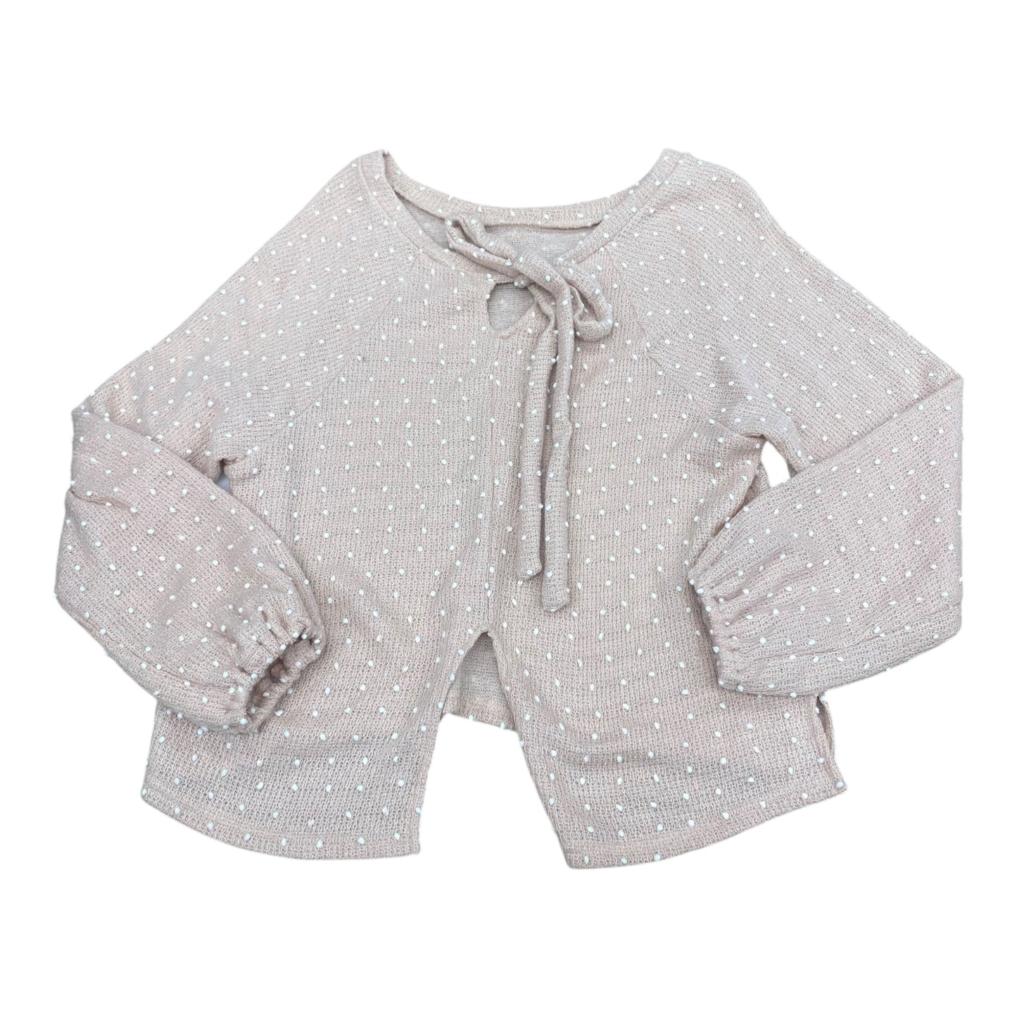 Sweater By Blu Pepper In Pink & White, Size:M