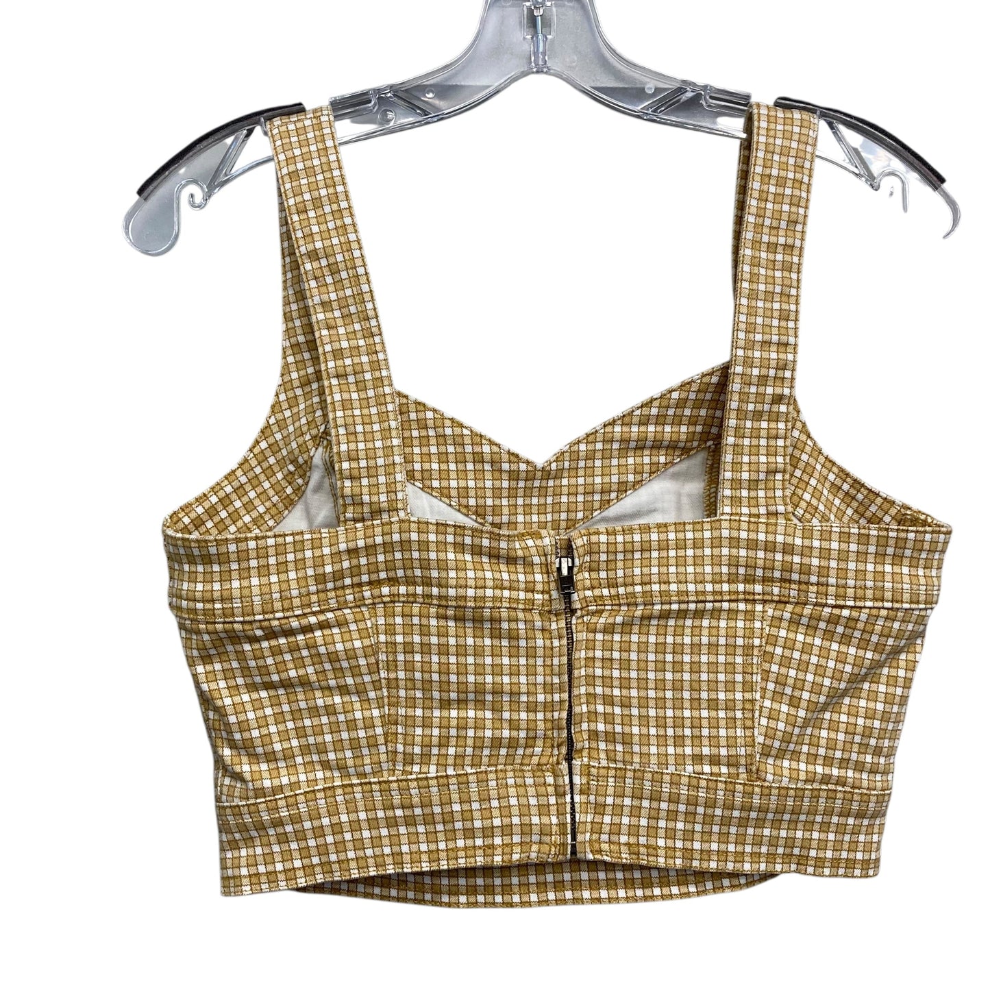 Top Sleeveless By Madewell In Checkered Pattern, Size:0