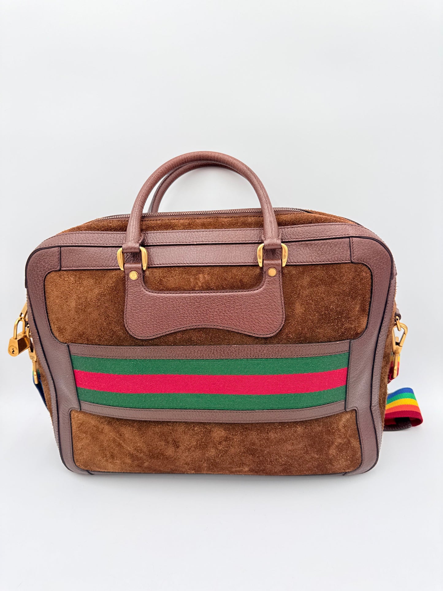 Laptop Bag Luxury Designer By Gucci In Brown, Size:Large
