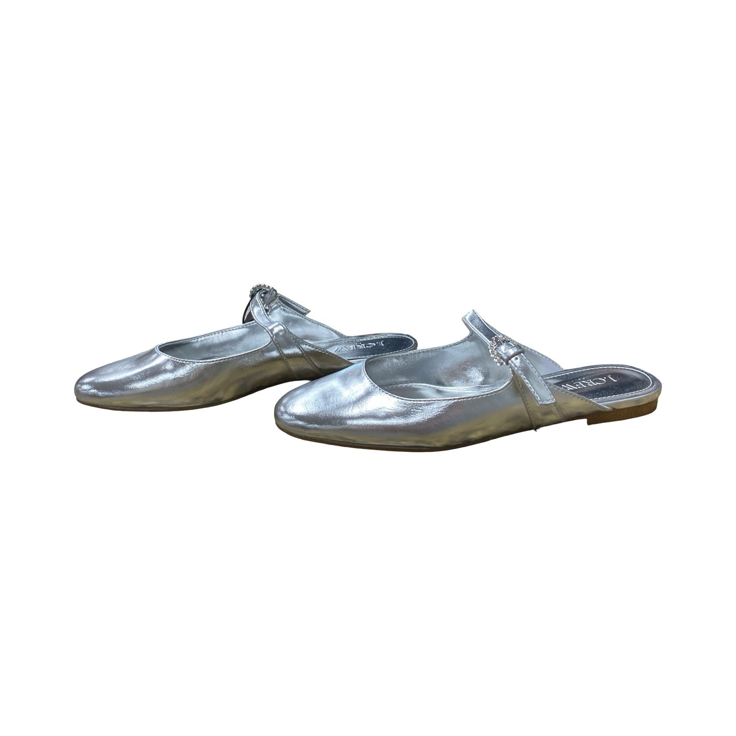Shoes Flats By J. Crew In Silver, Size:6.5