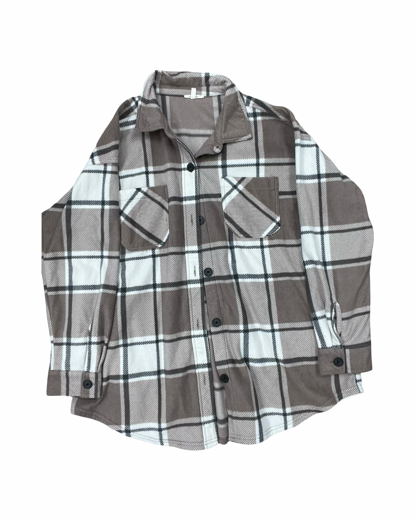 Jacket Shirt By Maurices In Taupe, Size:Xl