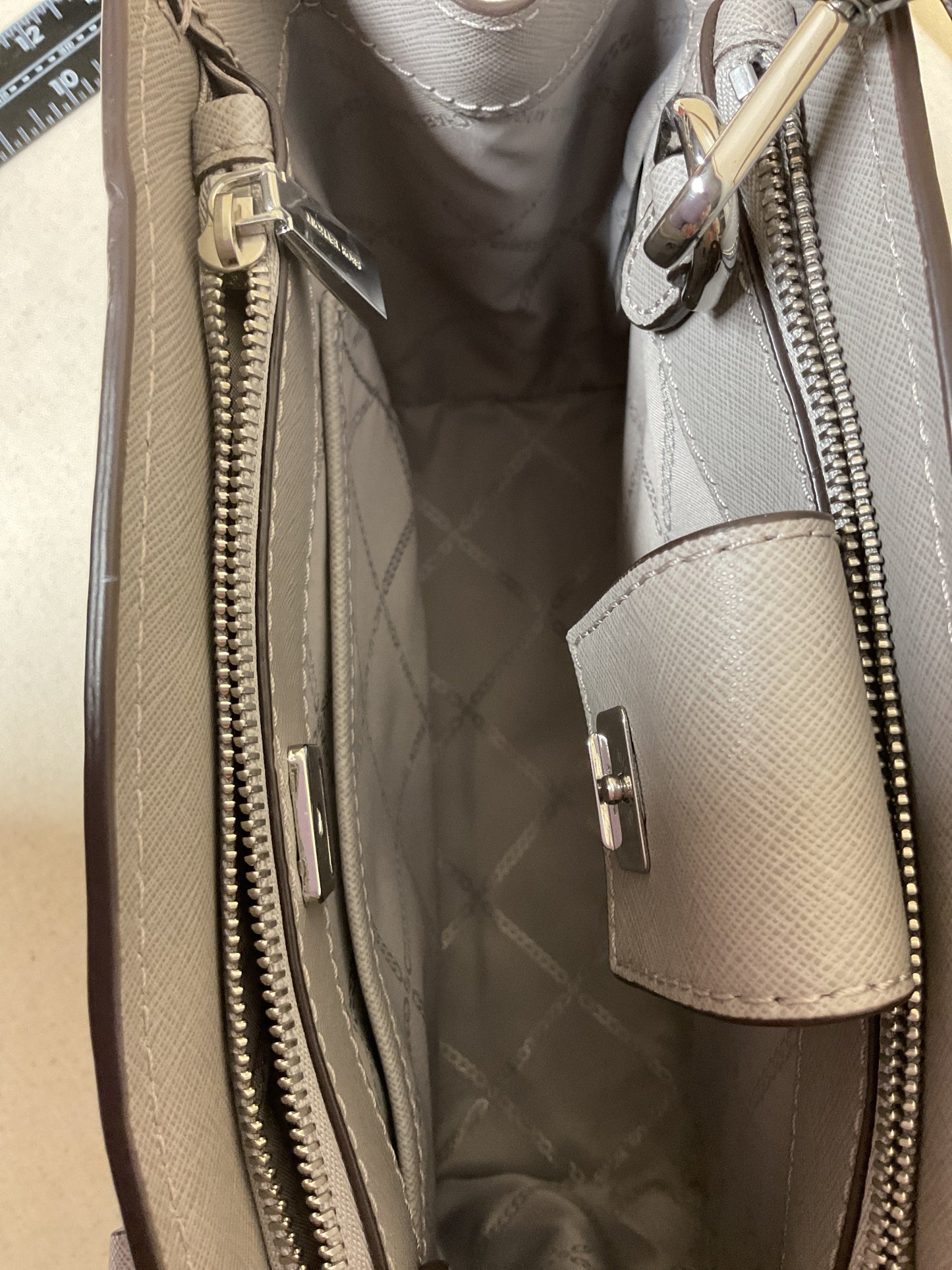 Crossbody Designer By Michael Kors In Grey, Size:Medium
