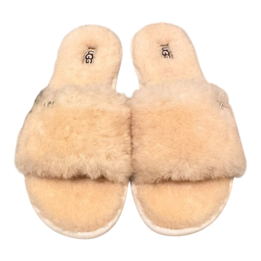 Slippers Designer By Ugg In Cream, Size:7