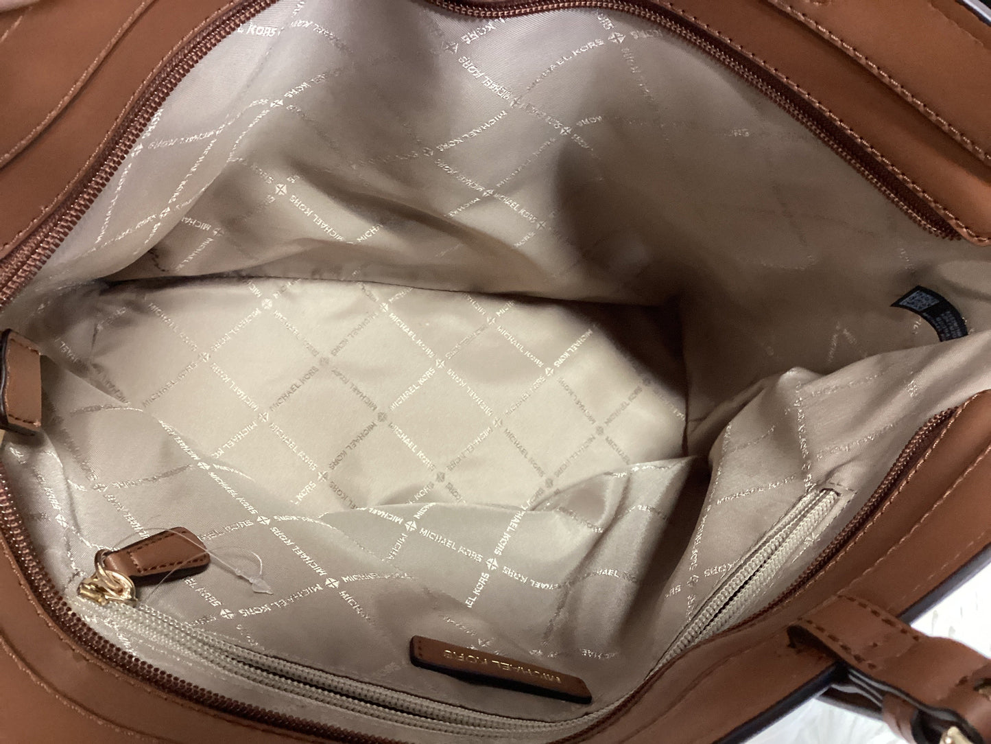 Handbag Designer By Michael Kors In Brown, Size:Medium
