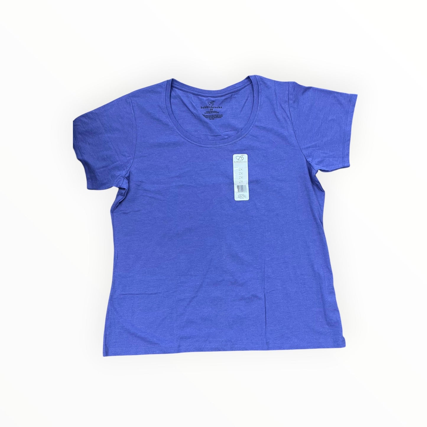 Top Ss Basic By Bobbie Brooks In Purple, Size:2X