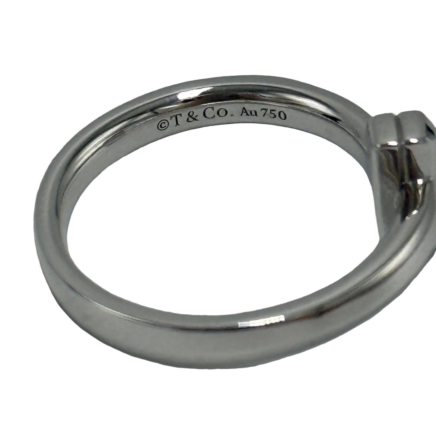 Tiffany & Company T1 18k White Gold Luxury Ring Size: 5.5