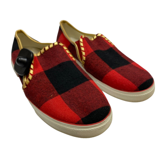 Shoes Designer By Jack Rogers In Black & Red, Size:8