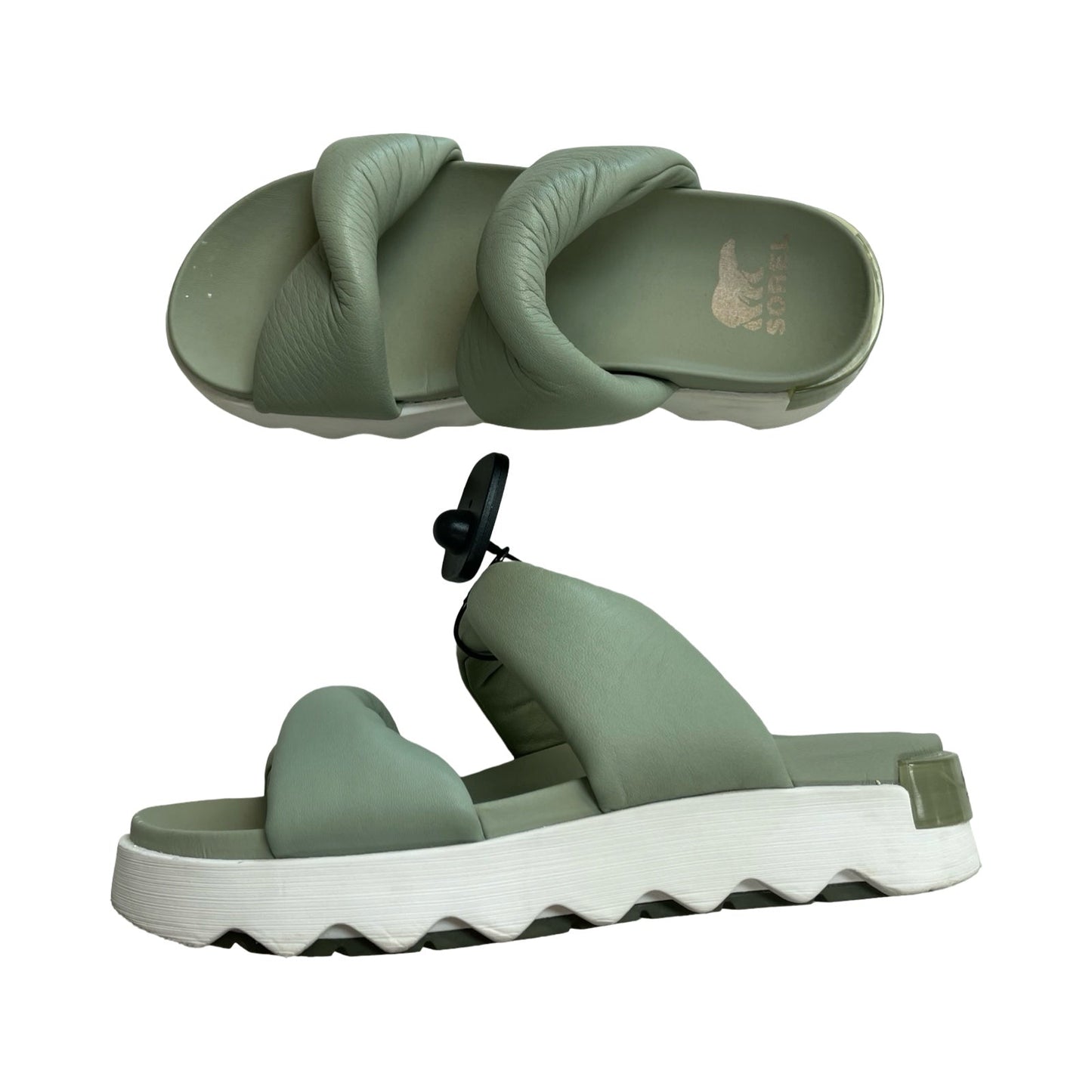 Sandals Designer By Sorel In Green, Size:8