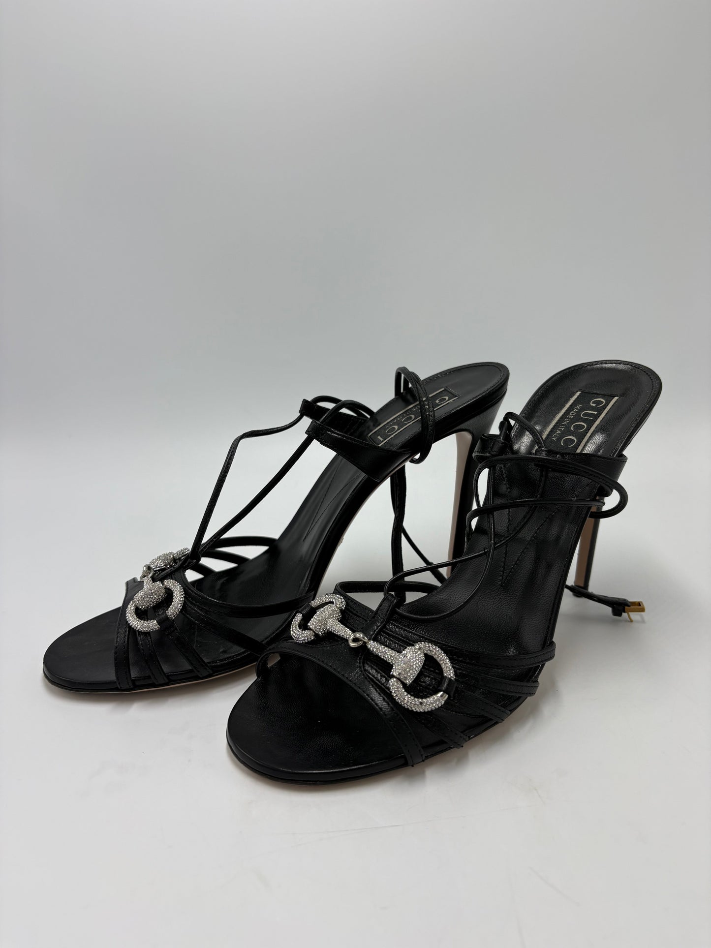 Gucci Malaga Kid Crystal  Horsebit Luxury Shoes, Size: 9 (39)