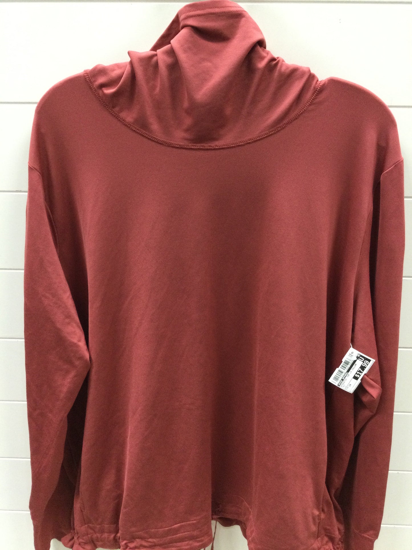 Athletic Top Ls Collar By Nike Apparel In Red, Size:1X