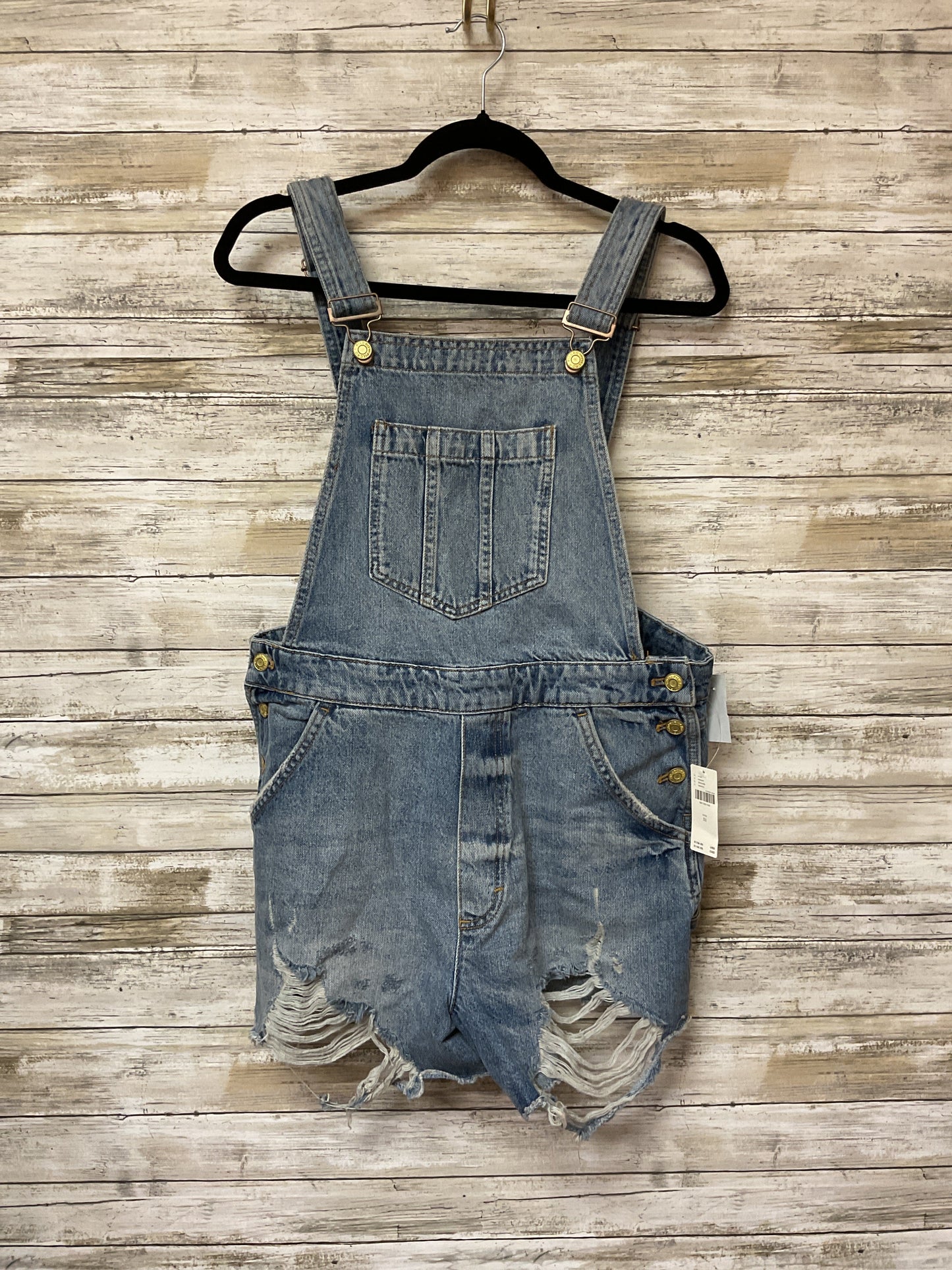 Shortalls By Pilcro In Blue Denim, Size:12
