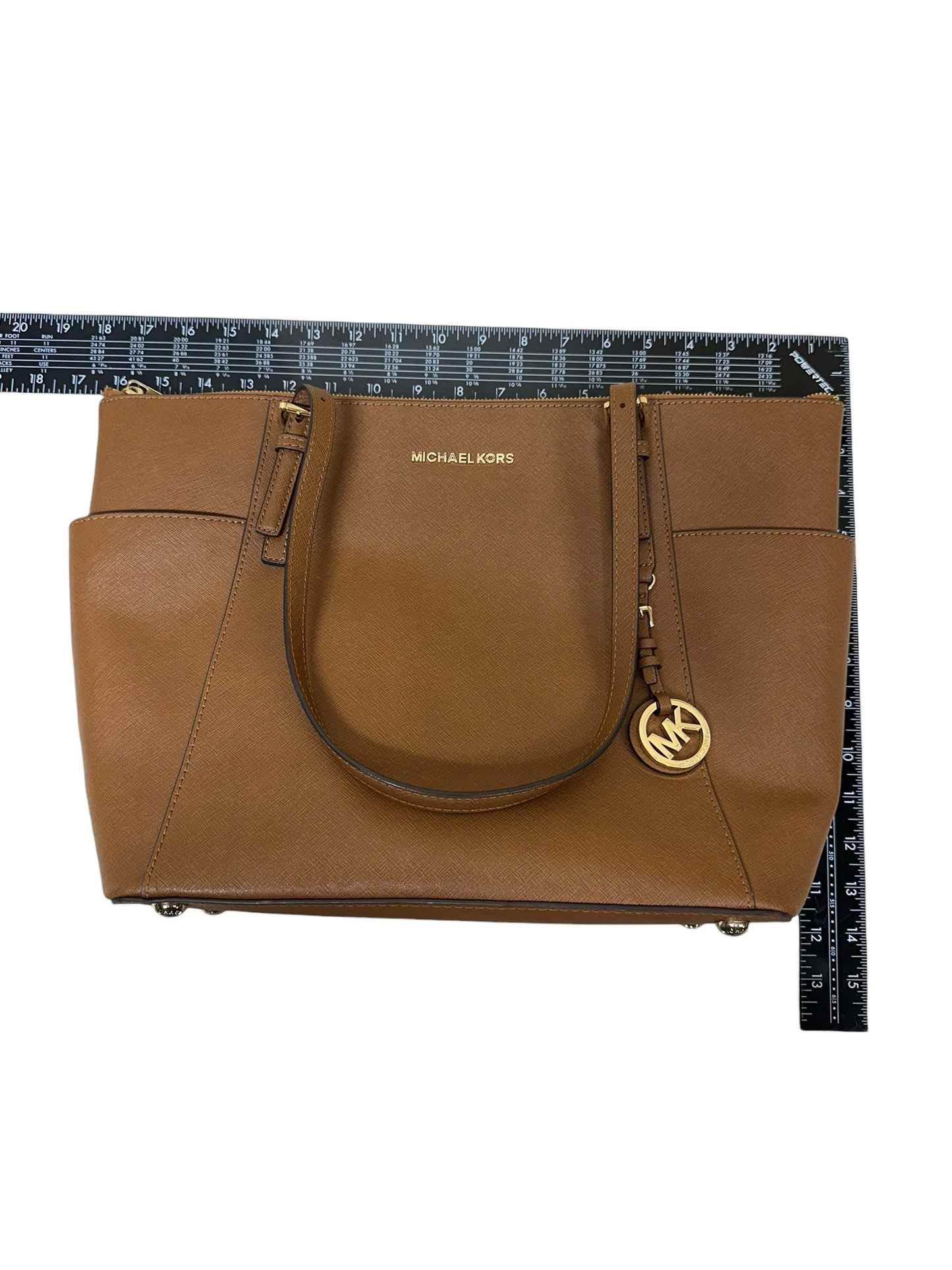 Handbag Designer By Michael Kors In Brown, Size:Large