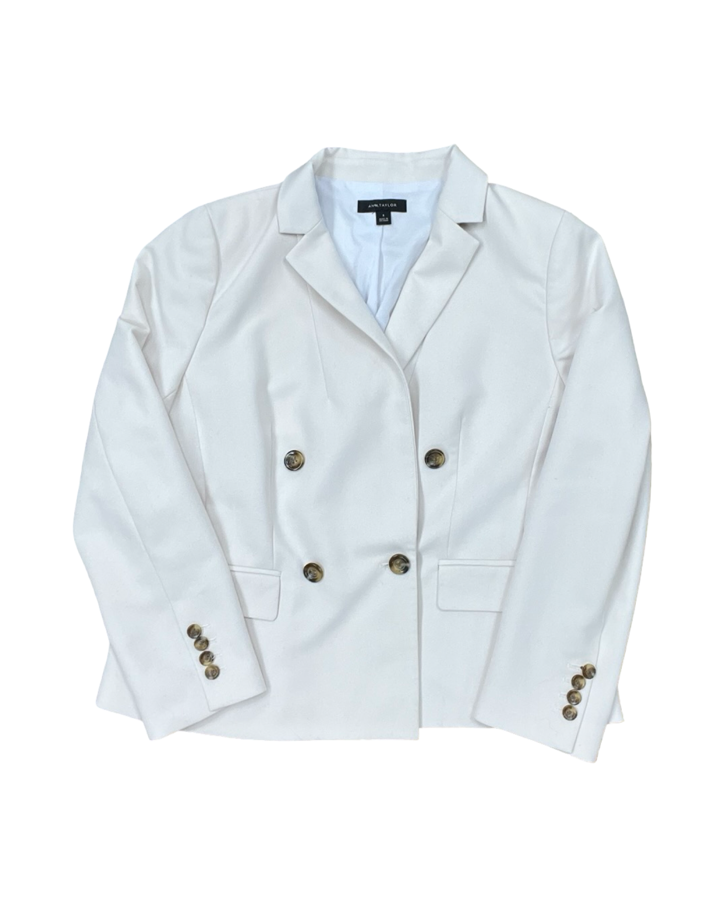 Blazer By Ann Taylor In Cream, Size:M