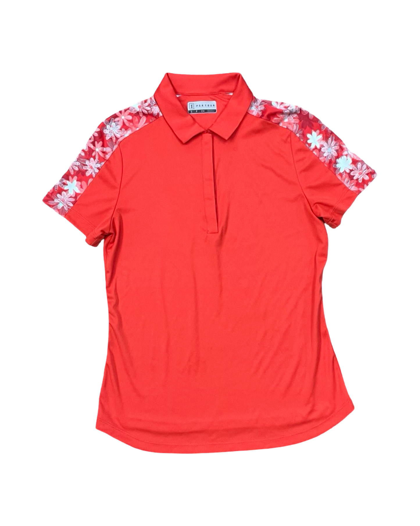 Athletic Top Ss By Pga Tour In Orange, Size:S