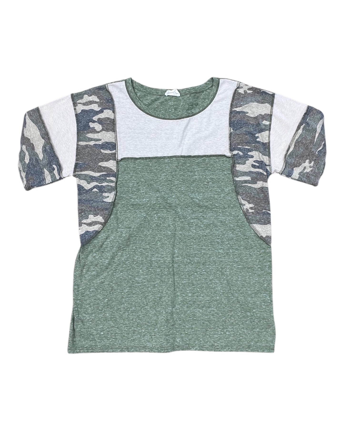 Top Ss By Bibi In Camouflage Print, Size:L