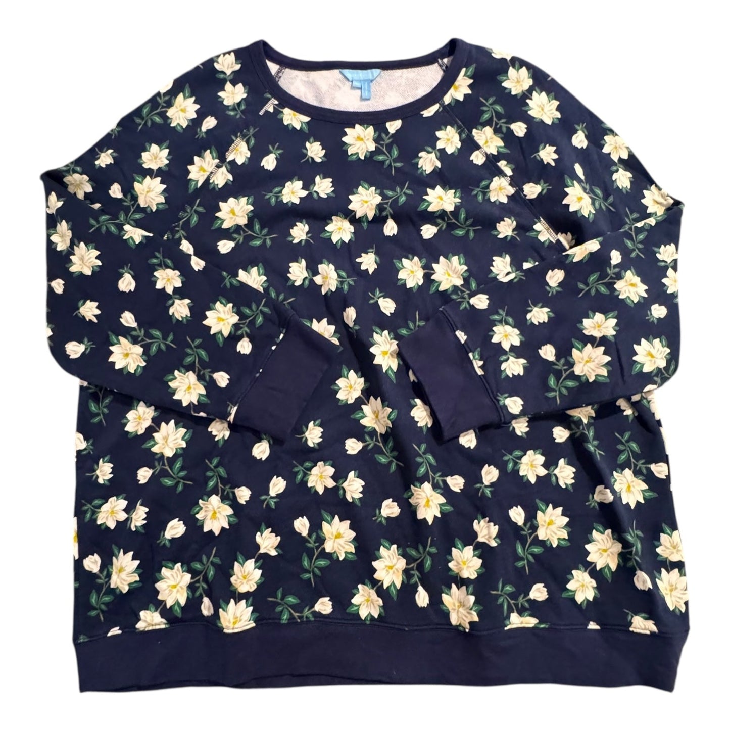Sweatshirt Crewneck By Draper James In Floral Print, Size:3X