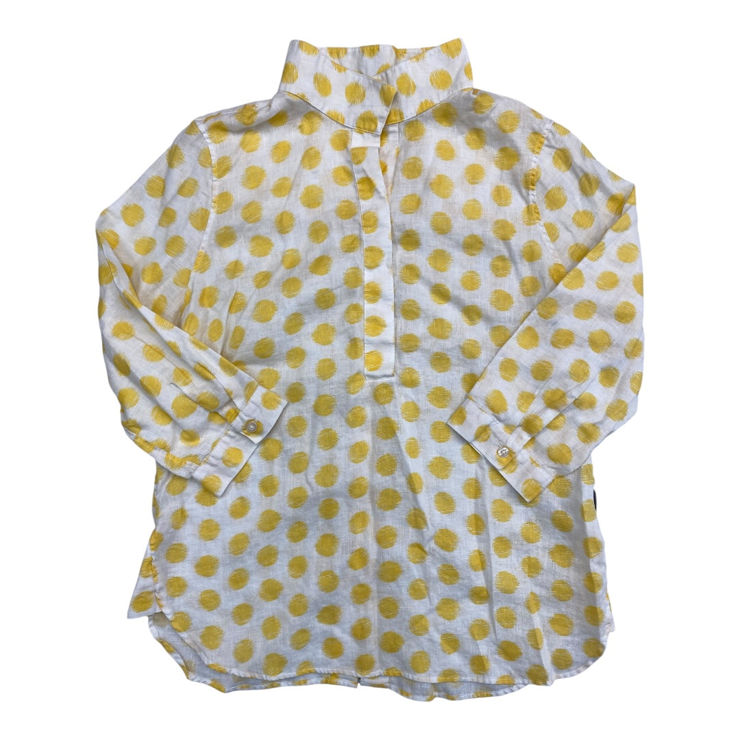 Top Ls By Chicos In White & Yellow, Size:S