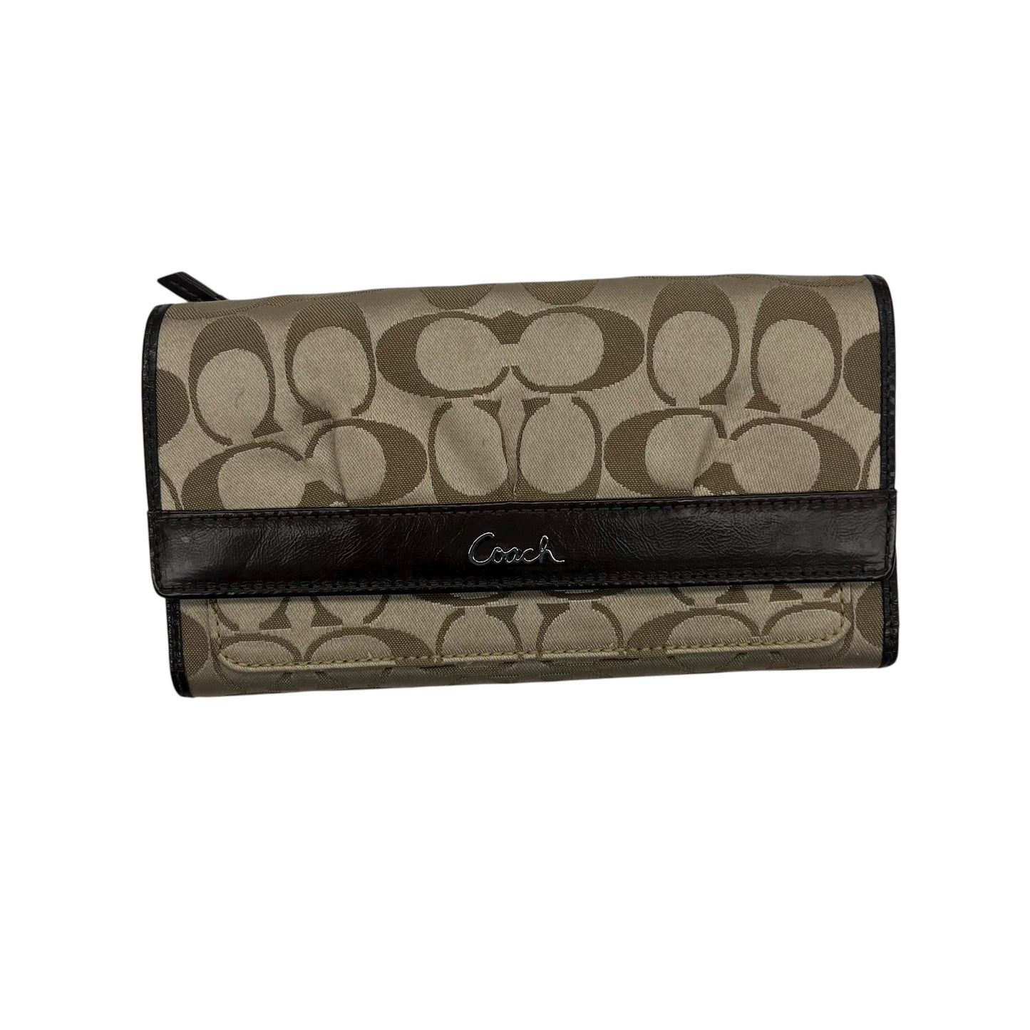 Wallet Designer By Coach In Brown, Size:Large