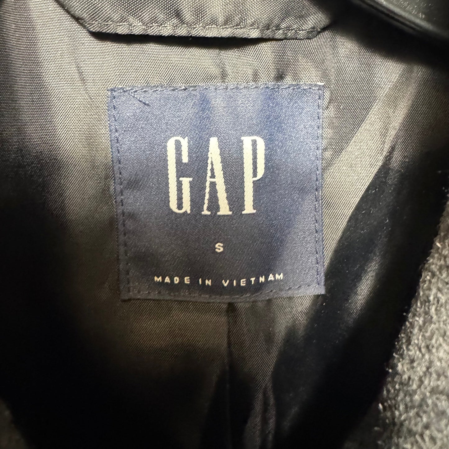 Coat Wool Blend By Gap In Grey, Size: S