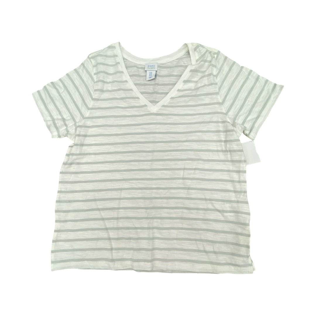 Top Ss By Sigrid Olsen In Striped Pattern, Size:M