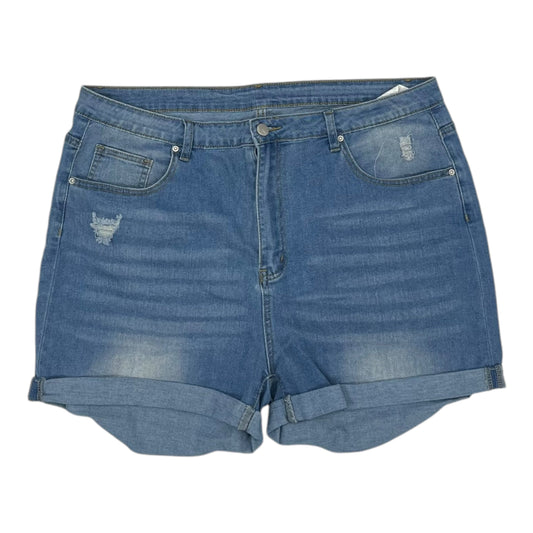 Shorts By Shein In Blue Denim, Size:3X