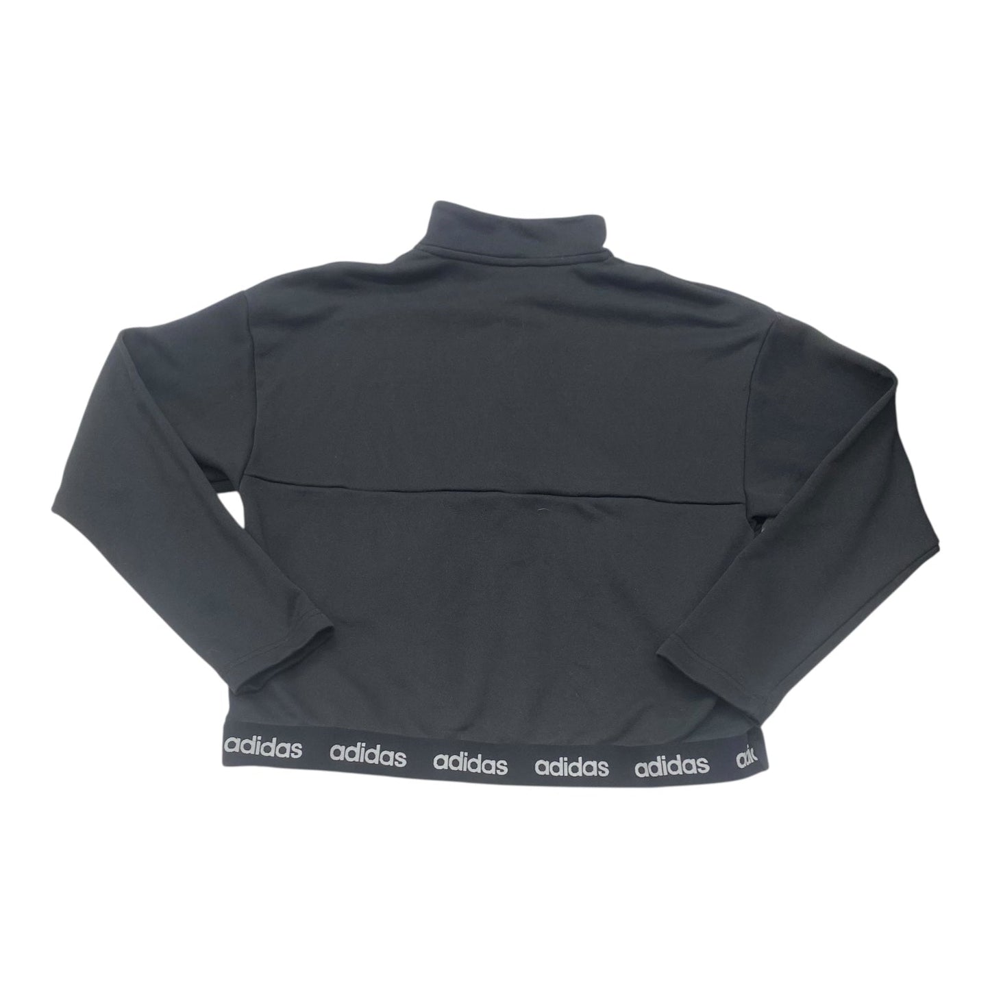 Athletic Top Ls Collar By Adidas In Black, Size:S