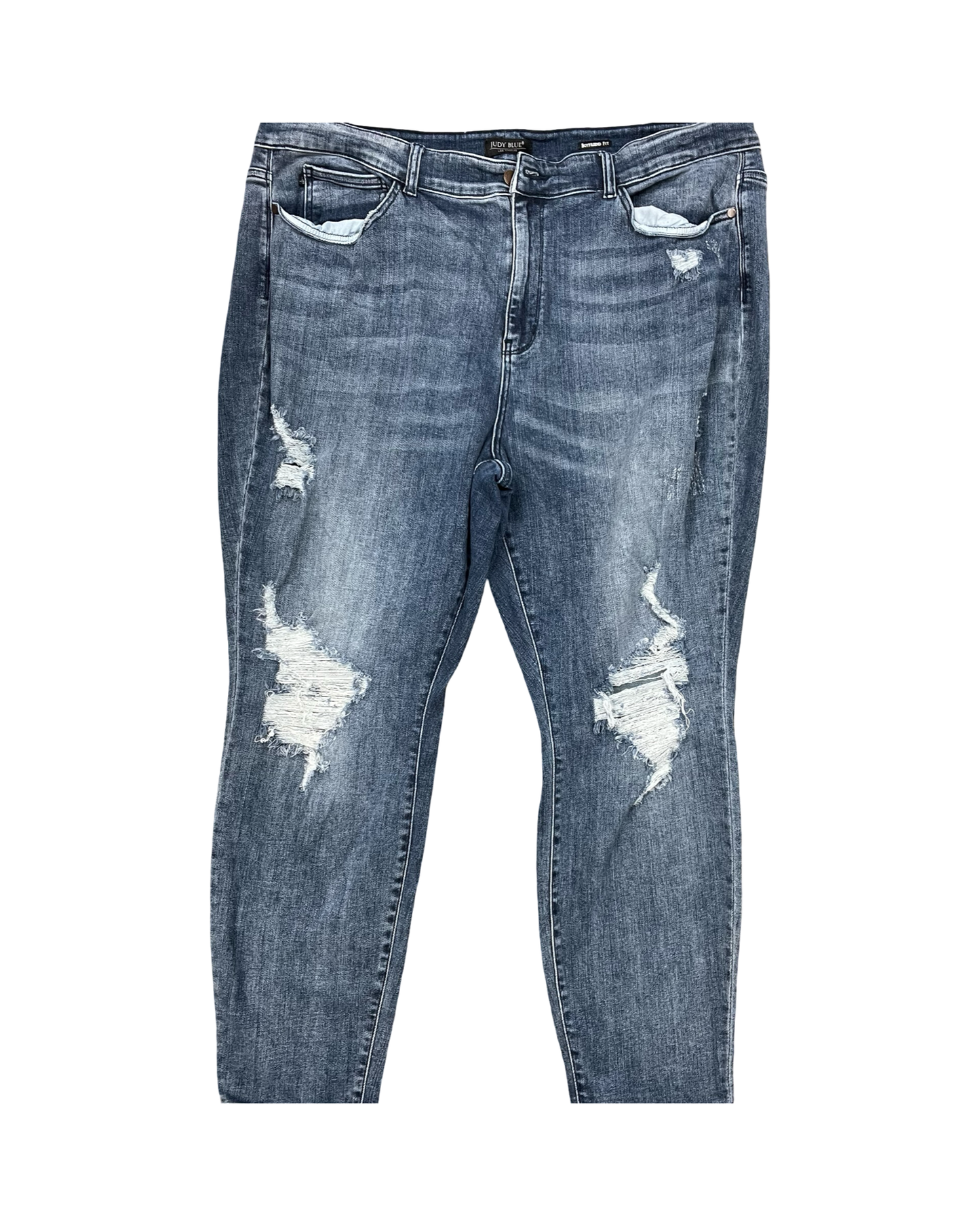 Jeans Boyfriend By Judy Blue In Blue Denim, Size:24