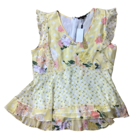 Blouse Sleeveless By Melissa Paige In Yellow, Size:L