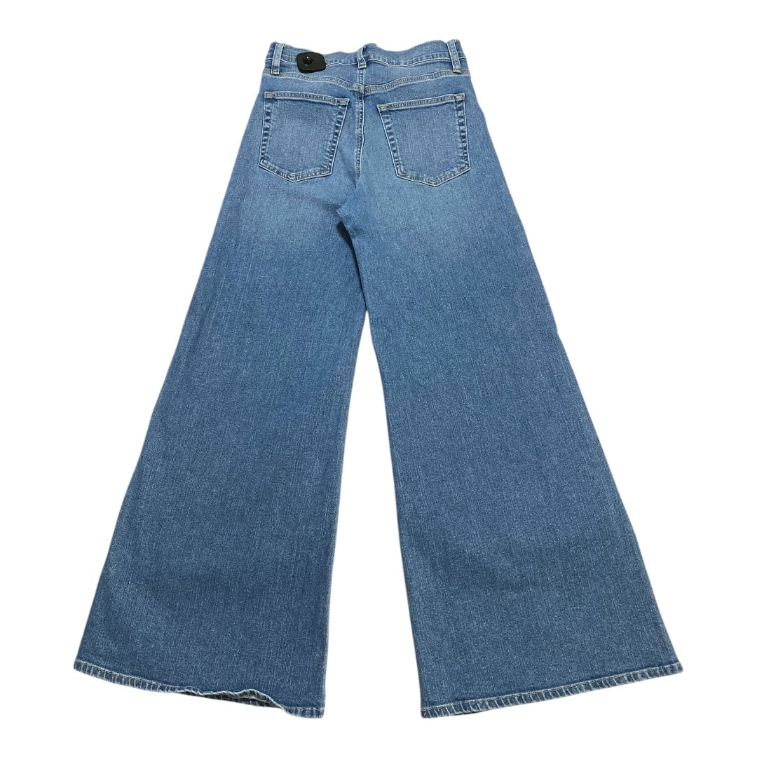 Jeans Wide Leg By Frame In Blue Denim, Size:4