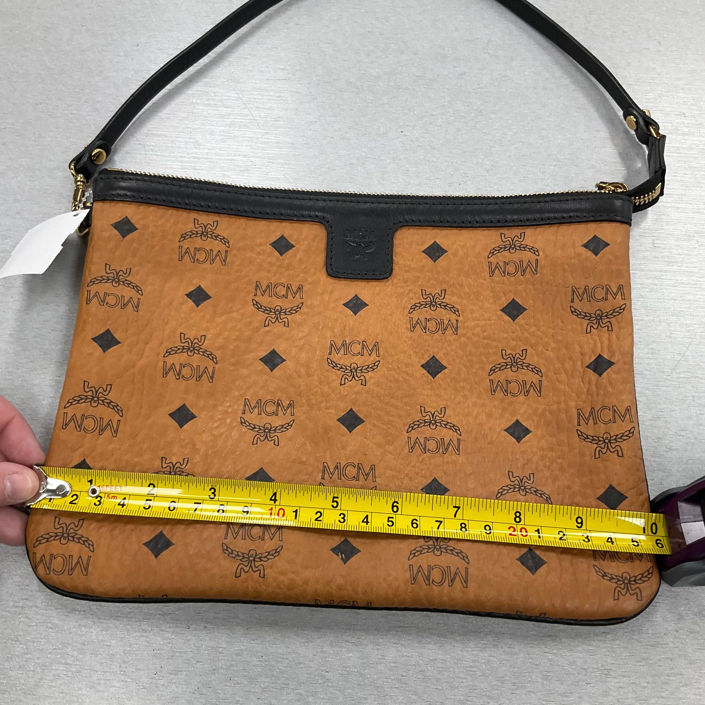 Handbag Luxury Designer By Mcm In Brown, Size:Medium