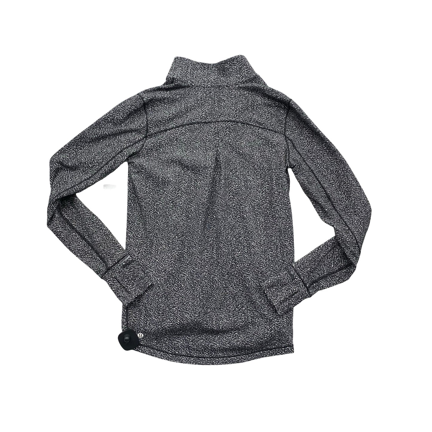 Athletic Jacket By Lululemon In Black & White, Size:10
