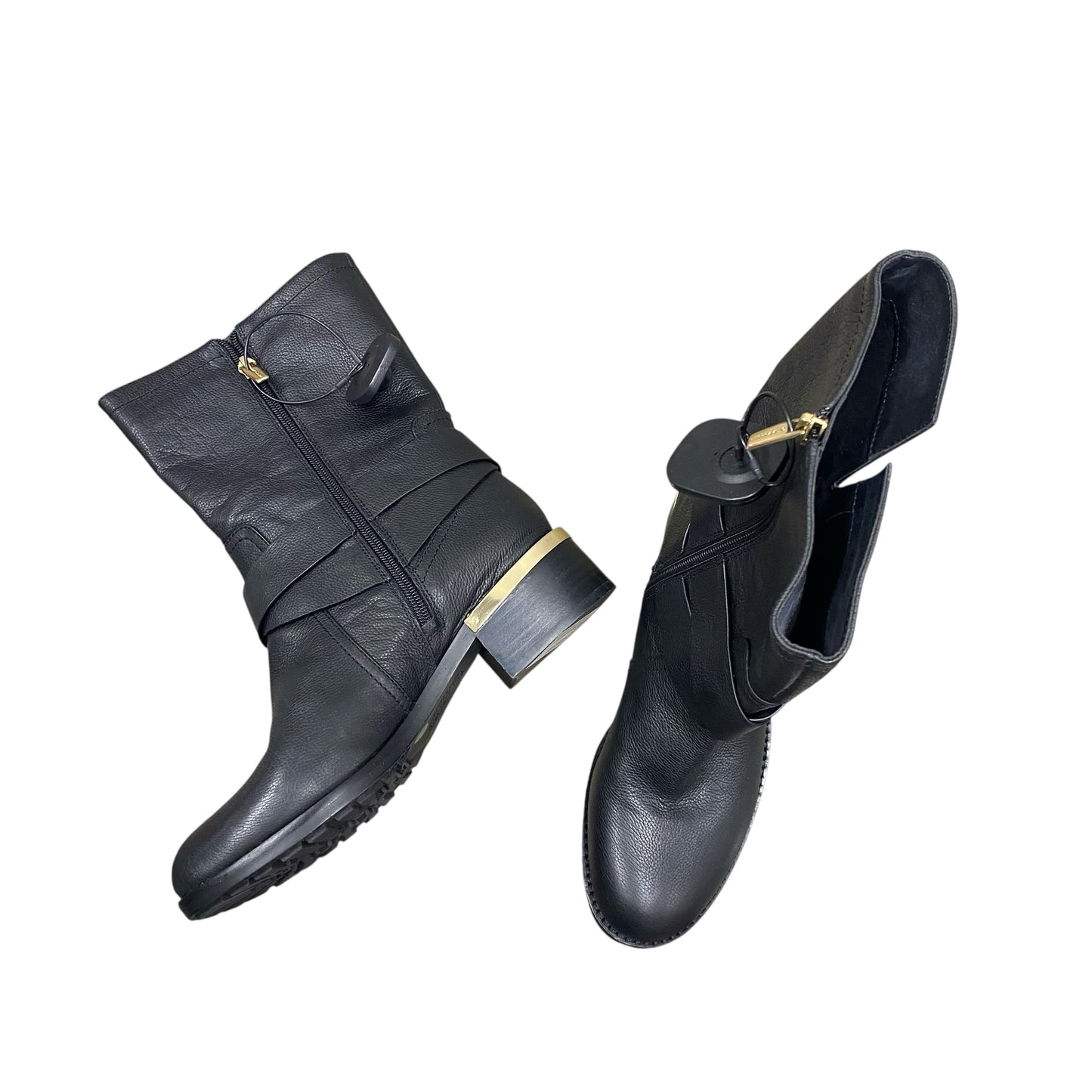 Boots Leather By Vince Camuto In Black, Size:9