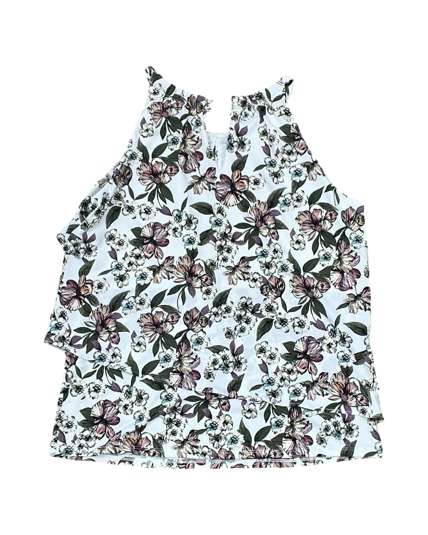 Top Sleeveless By White House Black Market In Floral Print, Size:Xsp