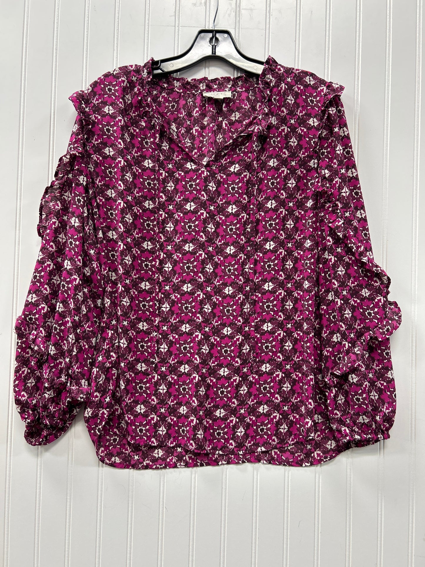 Top Ls By Loft In Purple, Size:Lp