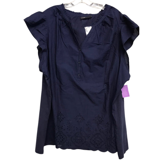 Top Sleeveless By Lane Bryant In Navy, Size:3X